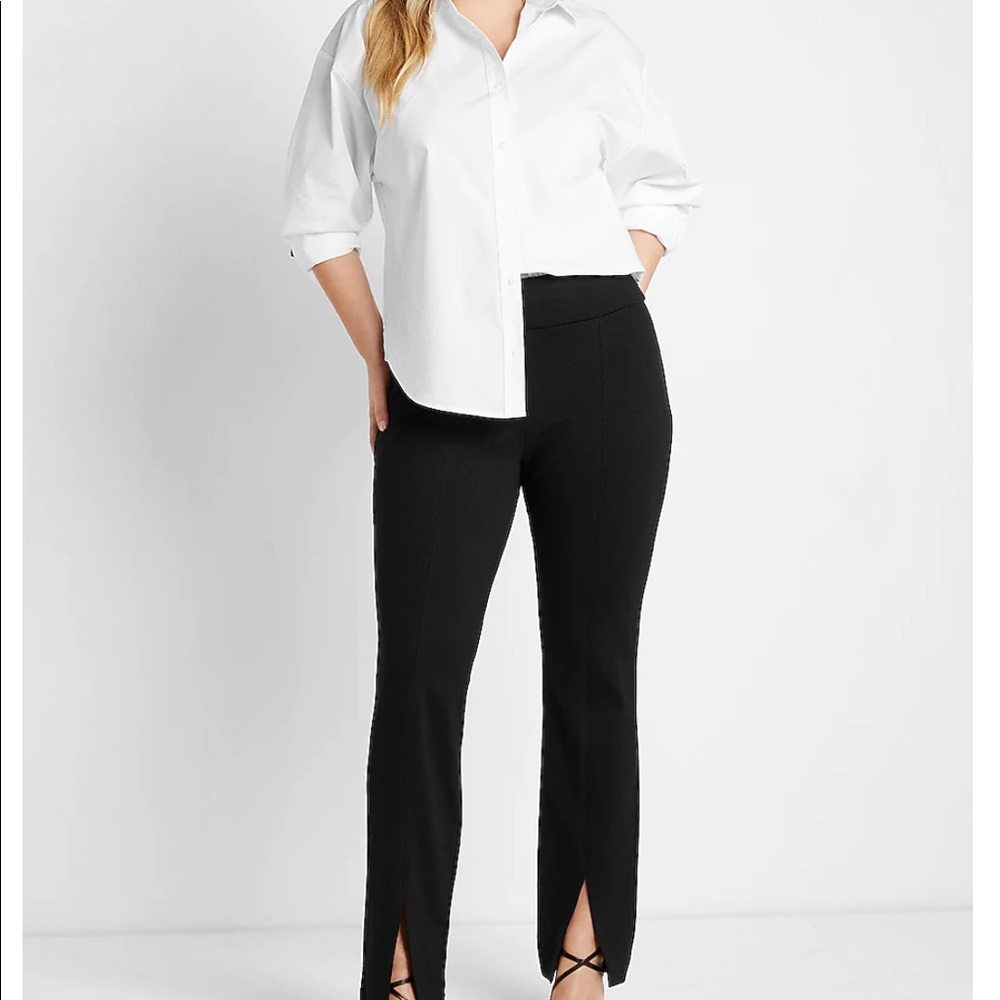 Express Size 16R
HIGH WAISTED SATIN SLIT FRONT STRAIGHT PANT